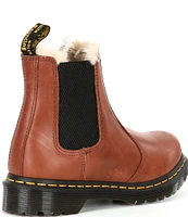 Dr. Martens Women's 2976 Leonore Faux Fur Leather Cold Weather Chelsea Booties