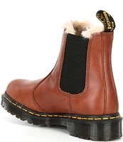 Dr. Martens Women's 2976 Leonore Faux Fur Leather Cold Weather Chelsea Booties