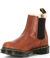 Dr. Martens Women's 2976 Leonore Faux Fur Leather Cold Weather Chelsea Booties