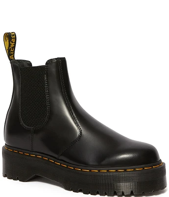 Dr. Martens Women's 2976 Quad Leather Family Matching Platform Chelsea Boots