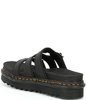 Dr. Martens Women's Blaire Leather Buckle Platform Slide Sandals