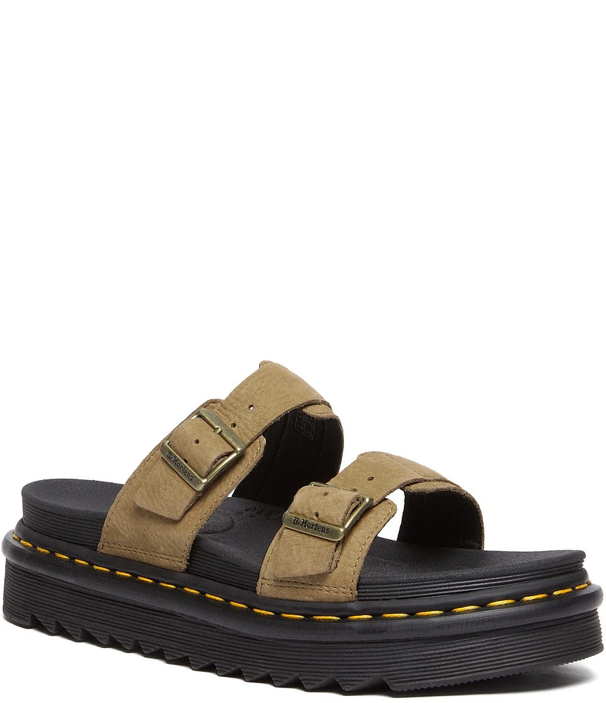 Dr. Martens Women's Myles Nubuck Double Strap Platform Sandals