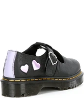 Dr. Martens Women's Polley Heart Leather Platform Mary Jane Oxfords