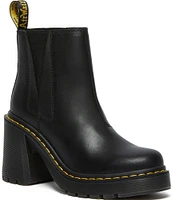 Dr. Martens Spence Sendel Leather Chelsea Block Heel Platform Booties