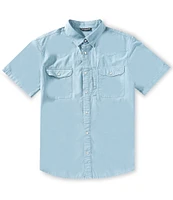 Drake Clothing Co. Cinco Ranch Acid Wash Short Sleeve Woven Shirt