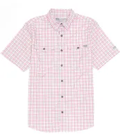 Drake Clothing Co. Frat Tattersall Performance Stretch Short Sleeve Woven Shirt