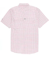 Drake Clothing Co. Frat Tattersall Performance Stretch Short Sleeve Woven Shirt