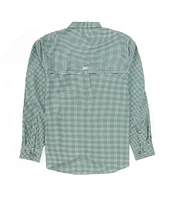 Drake Clothing Co. Performance Stretch Frat Gingham Check Long Sleeve Woven Shirt