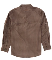 Drake Clothing Co. Performance Stretch Frat Gingham Hidden Button-Down Collar Long Sleeve Woven Shirt