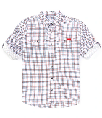 Drake Clothing Co. Performance Stretch Frat Tattersall Check Long Sleeve Woven Shirt