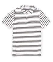 Drake Clothing Co. Striped Short Sleeve Performance Stretch Polo Shirt