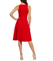 Dress the Population Catalina Crepe V-Neck Sleeveless A-Line Dress