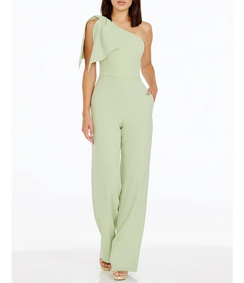 Dress the Population Tiffany Asymmetrical One Shoulder Jumpsuit