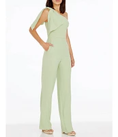 Dress the Population Tiffany Asymmetrical One Shoulder Jumpsuit