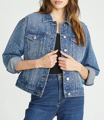 Driftwood After Party Rhinestone Embellished Denim Jacket