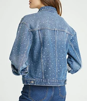 Driftwood After Party Rhinestone Embellished Denim Jacket