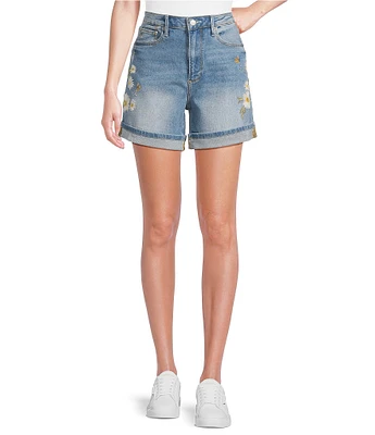 Driftwood Aria Daisy Bee Daze Stretch Denim Shorts