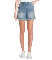 Driftwood Aria Daisy Bee Daze Stretch Denim Shorts
