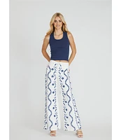 Driftwood Coordinating High Rise Embroidered Wide Leg Pants