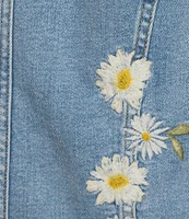 Driftwood Daisy Bee Daze Stretch Denim V-Neck Sleeveless Vest