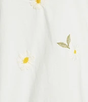 Driftwood Jersey Knit Daisy Print Crew Neck Short Sleeve Shirt