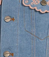 Driftwood Venus Eyelet Floral Embroidered Denim Vest