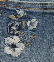 Driftwood X Bluebell Fleur Jackie Floral Embroidered High Rise Skinny Jeans