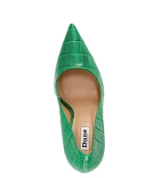 Dune London Bento Crocodile Embossed Leather Dress Pumps