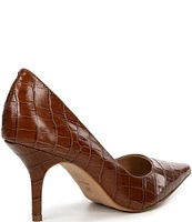 Dune London Bold Crocodile Embossed Leather Dress Pumps