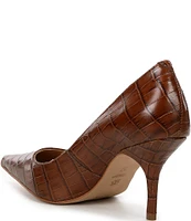 Dune London Bold Crocodile Embossed Leather Dress Pumps