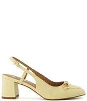 Dune London Cassie Leather Bit Buckle Slingback Pumps