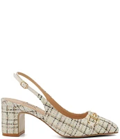 Dune London Choiced Tweed Slingback Pumps