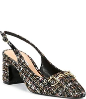 Dune London Choiced Tweed Slingback Pumps