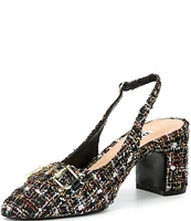 Dune London Choiced Tweed Slingback Pumps