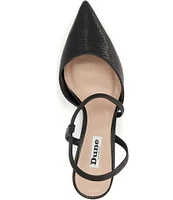 Dune London Citrus Lizard Embossed Dress Pumps