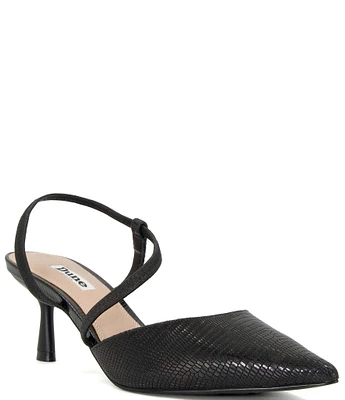 Dune London Citrus Lizard Embossed Dress Pumps