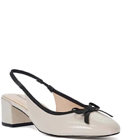 Dune London Classy Leather Sling Bow Pumps