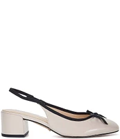 Dune London Classy Leather Sling Bow Pumps