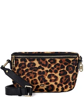 Dune London Dent Small Curved Leopard Crossbody Bag