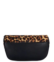 Dune London Dent Small Curved Leopard Crossbody Bag