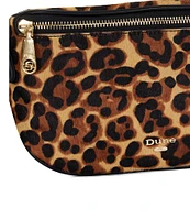 Dune London Dent Small Curved Leopard Crossbody Bag