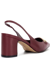 Dune London Detailed Leather Bit Buckle Slingback Pumps