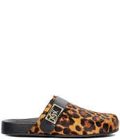 Dune London Gracella Faux Fur Leopard Print Clogs