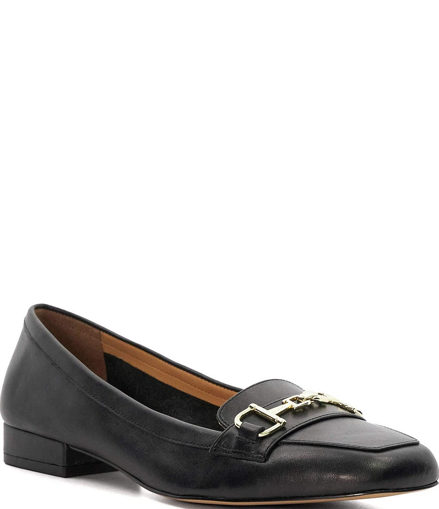 Dune London Graice Leather Bit Buckle Pumps