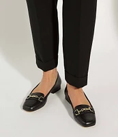 Dune London Graice Leather Bit Buckle Pumps