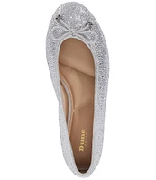 Dune London Hallis Rhinestone Embellished Ballet Bow Flats