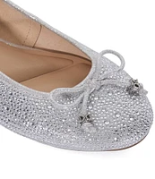 Dune London Hallis Rhinestone Embellished Ballet Bow Flats