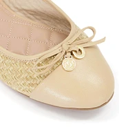 Dune London Hallo Woven Bow Ballet Flats