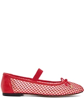 Dune London Happening Rhinestone Fishnet Mesh Ballet Flats