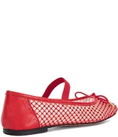 Dune London Happening Rhinestone Fishnet Mesh Ballet Flats